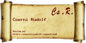 Cserni Rudolf névjegykártya