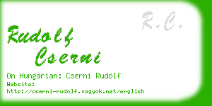 rudolf cserni business card